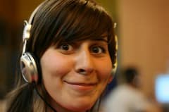 woman smiling
